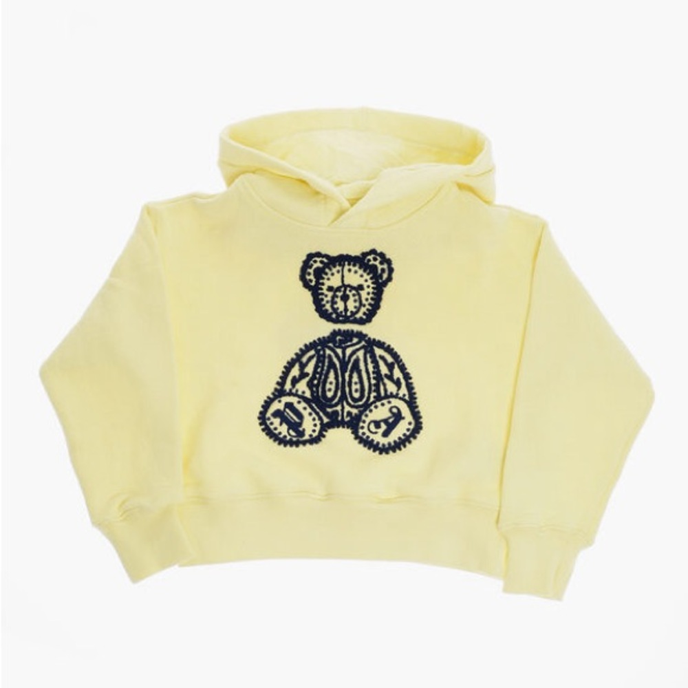 Palm Angels Kids Terry Teddy-Bear logo hoodie 4t